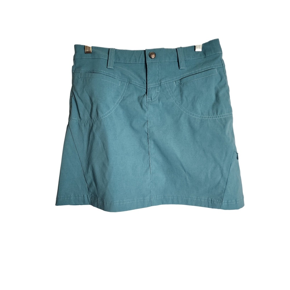 Athleta Teal Blue Hiking Skort Women Size 2 Nylon Stretch Outdoor Mini Skirt